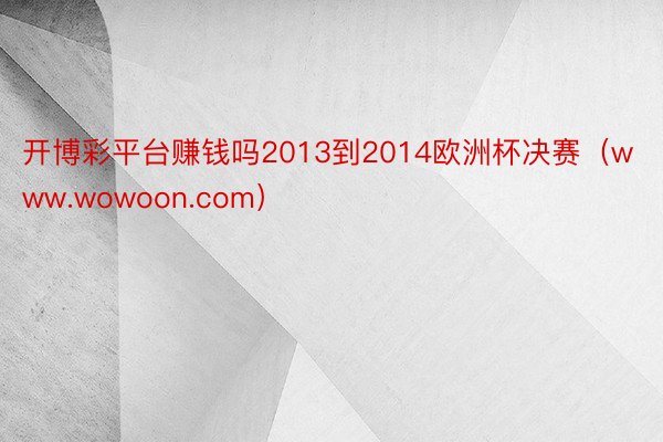 开博彩平台赚钱吗2013到2014欧洲杯决赛（www.wowoon.com）